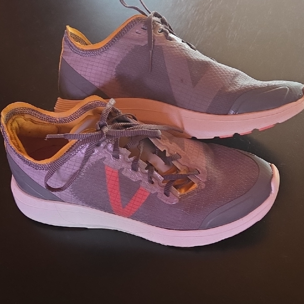 Vionic Purple Athletic Sneakers with Pink V Accent